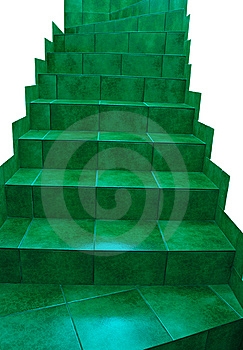 Green stairs